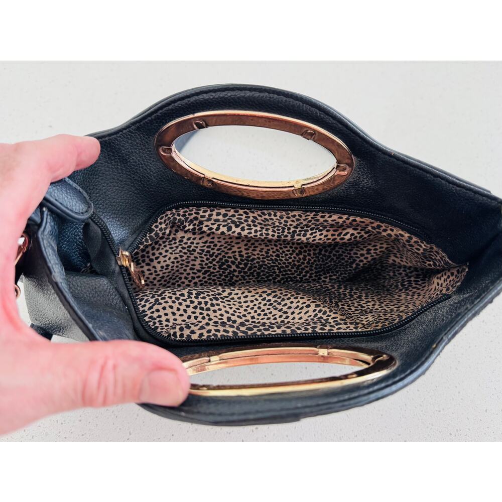 Vintage Collection- Black Faux Leather Purse, the Sak Pouch, Coin Pouch, Comb - Picture 3 of 7